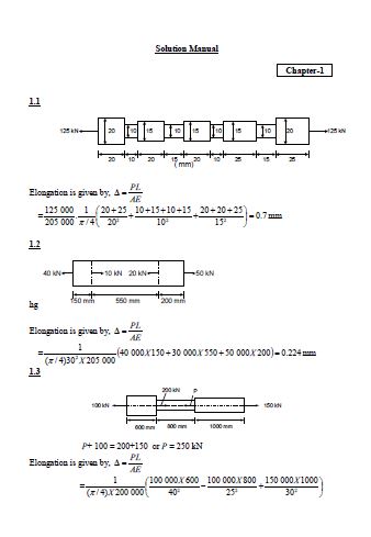 [Solution manual] Strength of Materials (3rd Edition) BY Rattan - pdf
